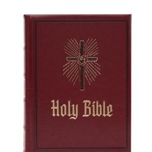 Red Holy Bible with Gold Lettering